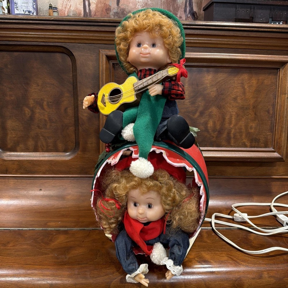 Vintage Santa's Best Barrel O' Fun Undercover Kids Animated WORKING!